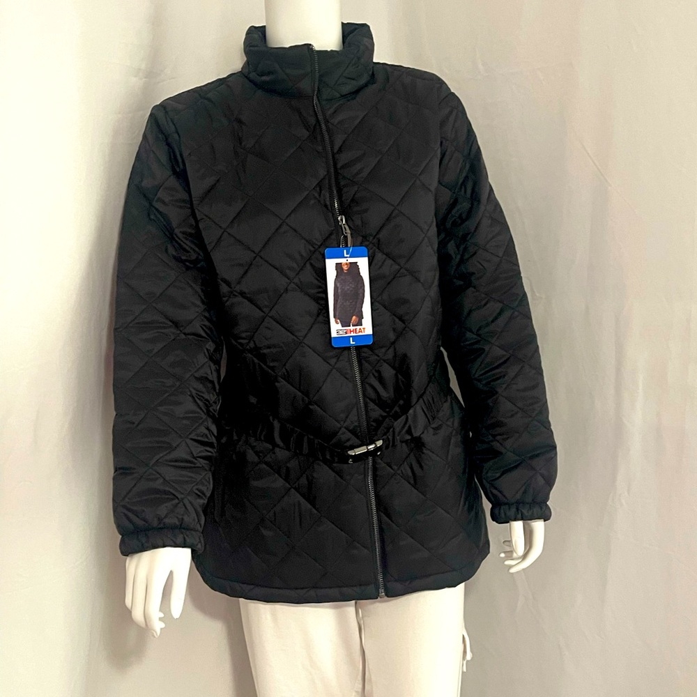 32 Heat Black Quilted Women's Jacket new